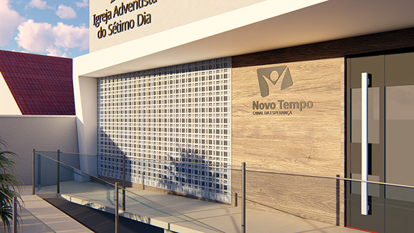 Fachada de igreja do acervo de arquitetura religiosa